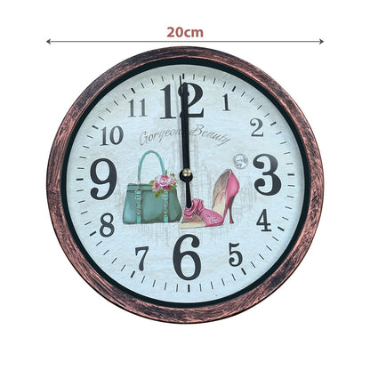 Shabby Chic Wall Clock – 20 cm, Rustic Copper Frame, Design Sent at Random - photo 13