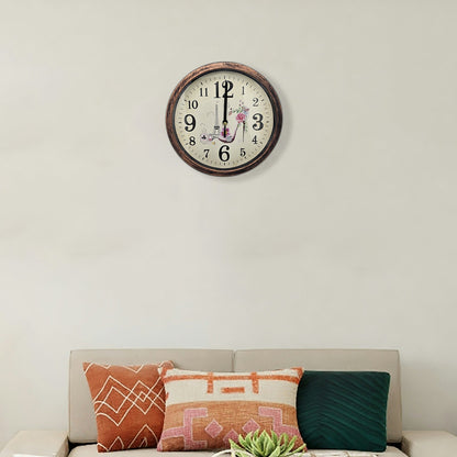 Shabby Chic Wall Clock – 20 cm, Rustic Copper Frame, Design Sent at Random - photo 14