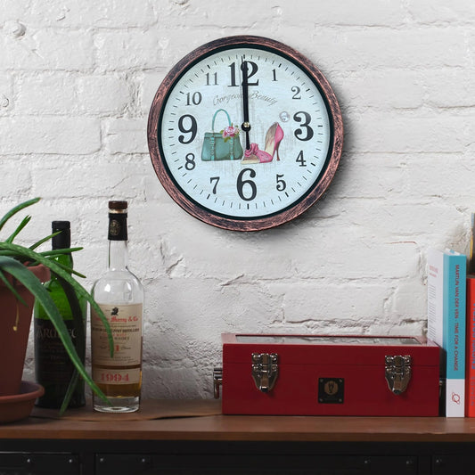 Shabby Chic Wall Clock – 20 cm, Rustic Copper Frame, Design Sent at Random - photo 2