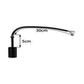 Slim Black E27 Lamp Holder on 5-15 cm Rod – 30 cm Cable - 5 cm, Black, Single