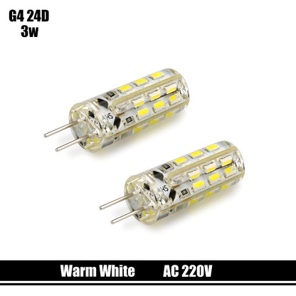 G4 LED Bulbs 220V - 3W Warm White Capsule, Pack of 2