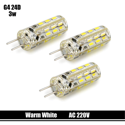 G4 LED Bulbs 220V - 3W Warm White Capsule, Pack of 3