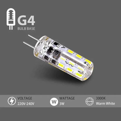 G4 LED Bulbs 220V - 3W Warm White Capsule, Single