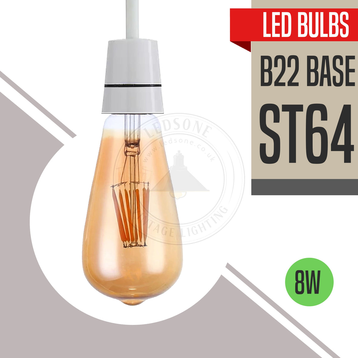 G95 B22 Incandescent Vintage Bulb Dimmable Amber - photo 11