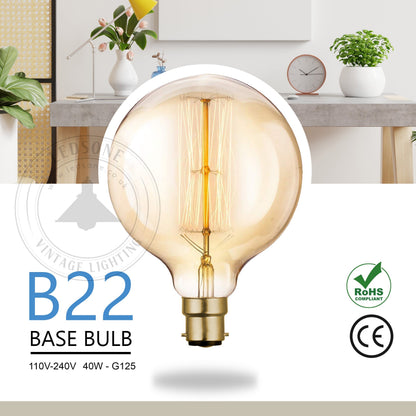 G95 B22 Incandescent Vintage Bulb Dimmable Amber - photo 24