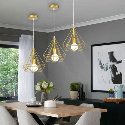 Pointed Geometric Cage Lamp Shade – 7 Colours, Easy Fit - photo 4