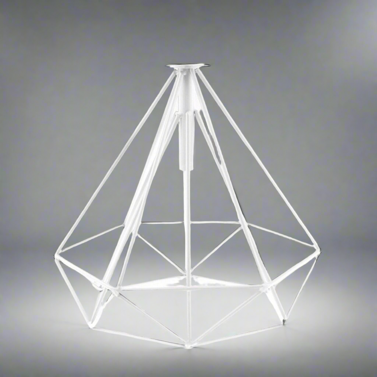 Pointed Geometric Cage Lamp Shade – 7 Colours, Easy Fit
