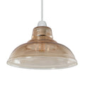 Amber Glass Dome Lamp Shade 28 cm – with Shade Ring