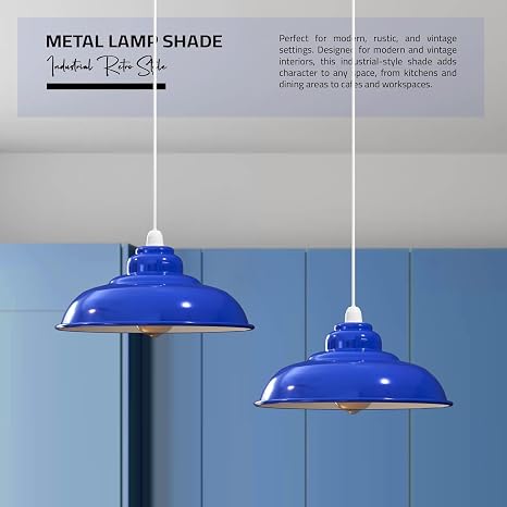 Gloss Metal Lamp Shade 32 cm – Easy Fit, 13 Colours - photo 2