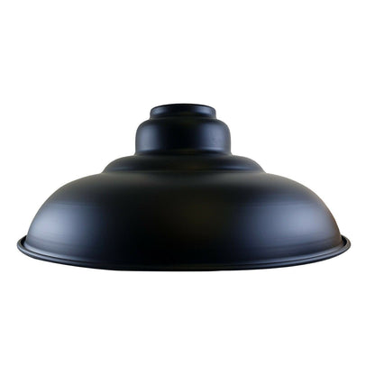 Gloss Metal Lamp Shade 32 cm – Easy Fit, 13 Colours - Black, Single, 32 cm with Reducer Ring