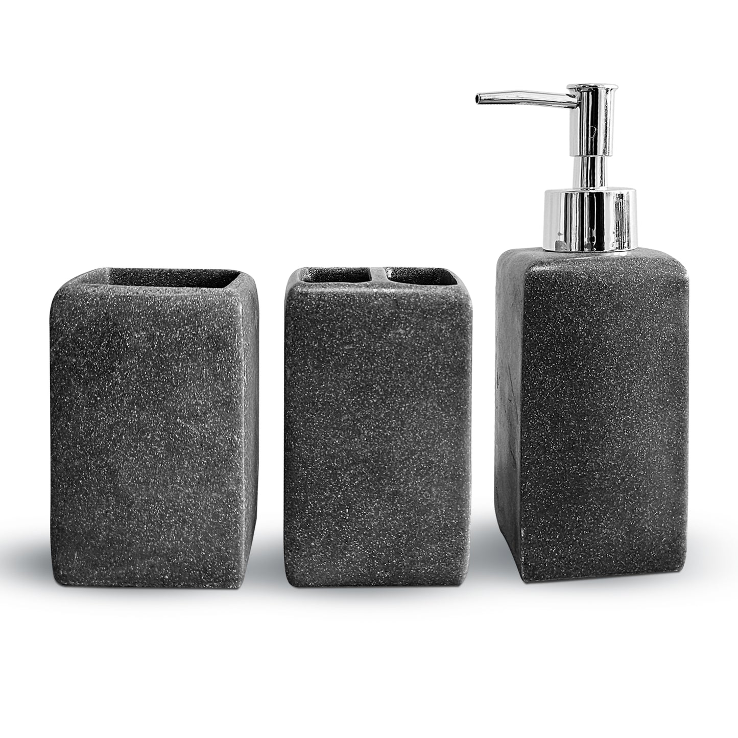 soap dispenser and toothbrush holder set