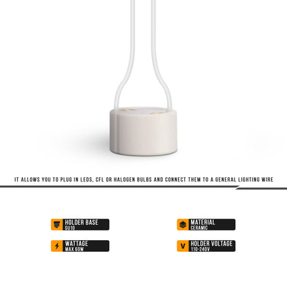 GU10 Lamp Holder Socket with Leads – 3 Styles - photo 7