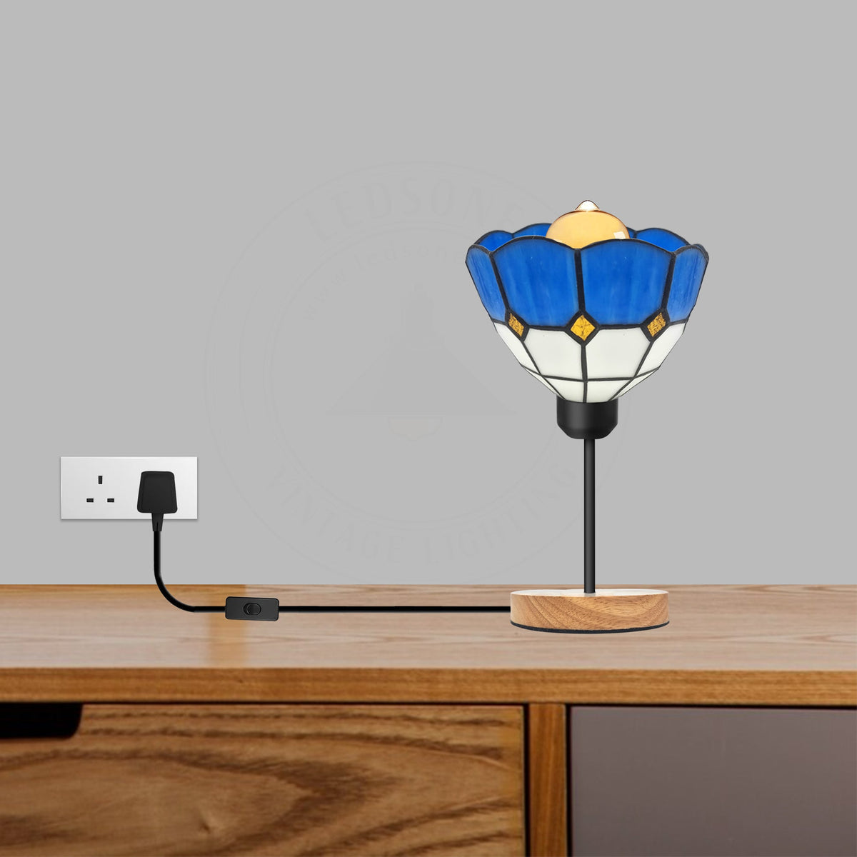 Handcrafted Mosaic Glass Table Lamp E27 Socket