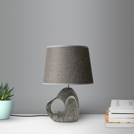 Heart Ceramic Base Table Lamp with Fabric Shade
