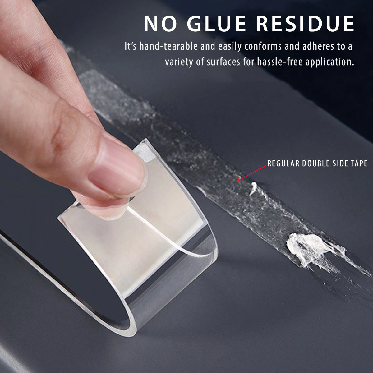 Nano Double-Sided Mounting Tape, 2 Rolls – Clear, 1 mm, 18 or 24 mm x 2 m - photo 4