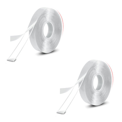 Nano Double-Sided Mounting Tape, 2 Rolls – Clear, 1 mm, 18 or 24 mm x 2 m - 18 mm, Clear Film