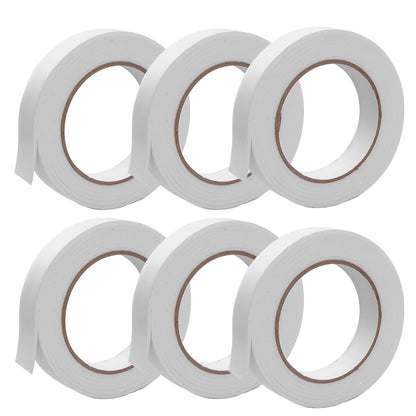 Double-Sided Foam Mounting Tape, 6 Rolls – 18 mm x 2 m, White