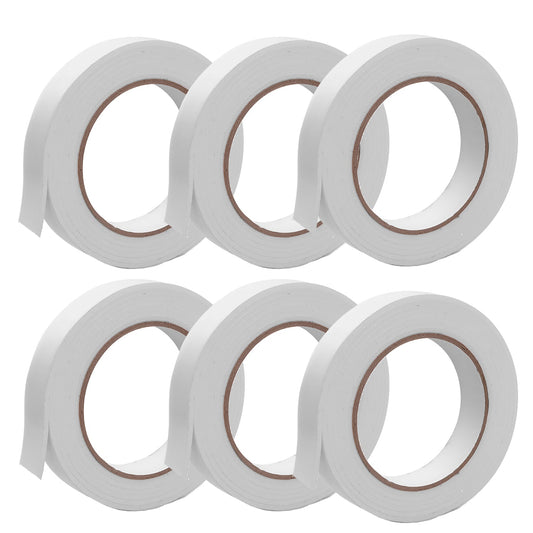 Double-Sided Foam Mounting Tape, 6 Rolls – 18 mm x 2 m, White