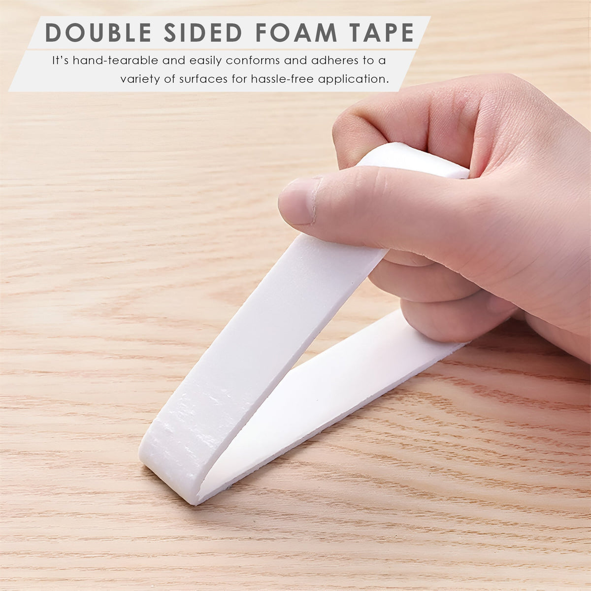 Double-Sided Foam Mounting Tape, 6 Rolls – 18 mm x 2 m, White - photo 8