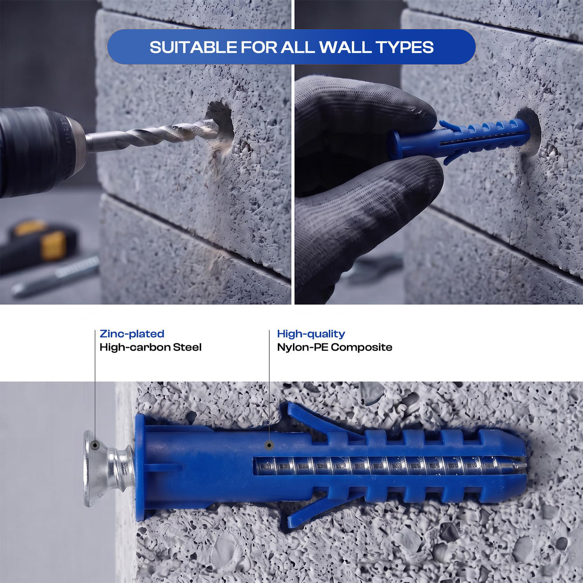 Wall Plugs and Screws in a Jar – 8 mm Orange (40) or 10 mm Blue (30) - photo 13