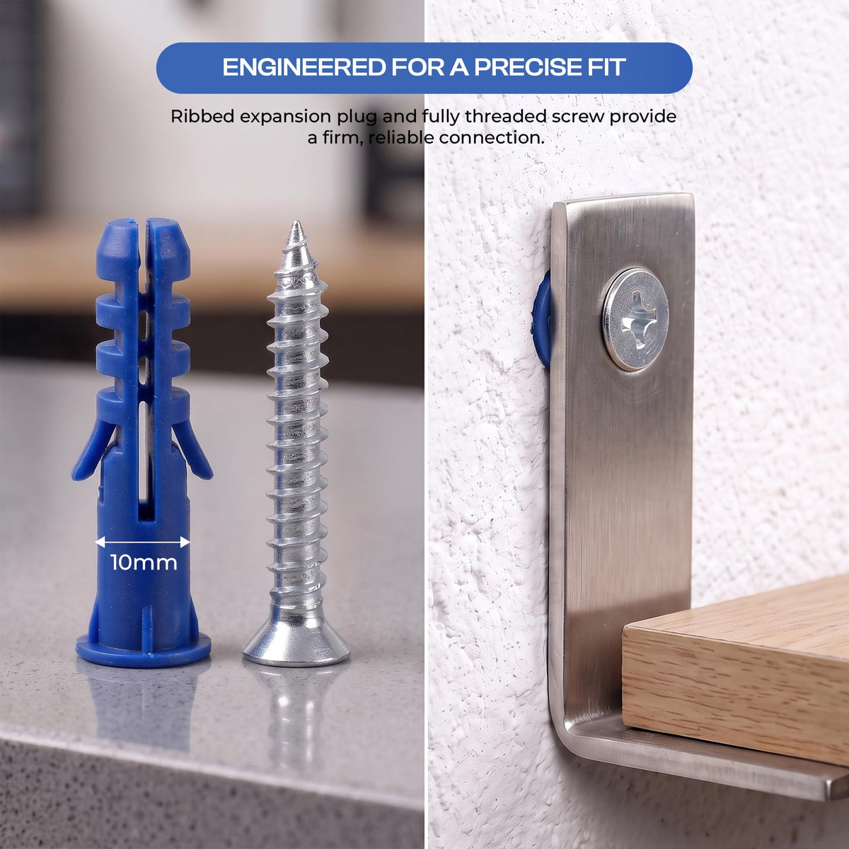 Wall Plugs and Screws in a Jar – 8 mm Orange (40) or 10 mm Blue (30) - photo 14
