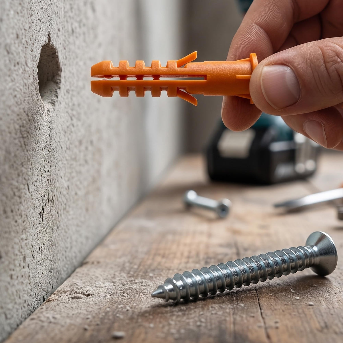 Wall Plugs and Screws in a Jar – 8 mm Orange (40) or 10 mm Blue (30) - photo 8