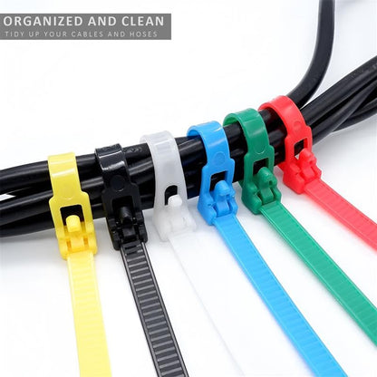 Yellow Releasable Cable Ties, Pack of 100 – 3.6 x 150 or 3.6 x 200 mm - photo 3