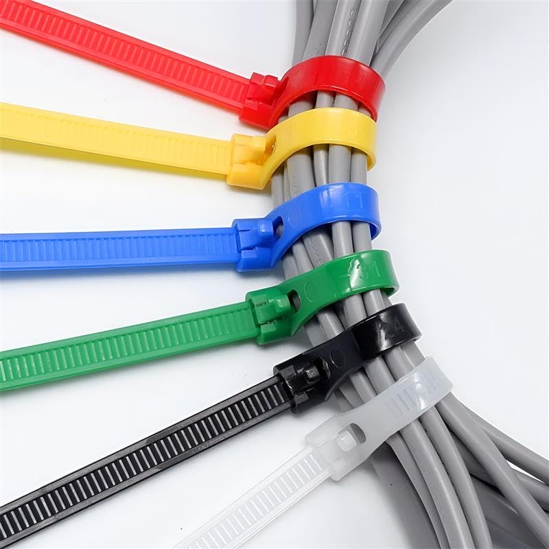 Green Releasable Cable Ties, Pack of 100 – 7.2 x 350 or 7.2 x 450 mm - photo 4