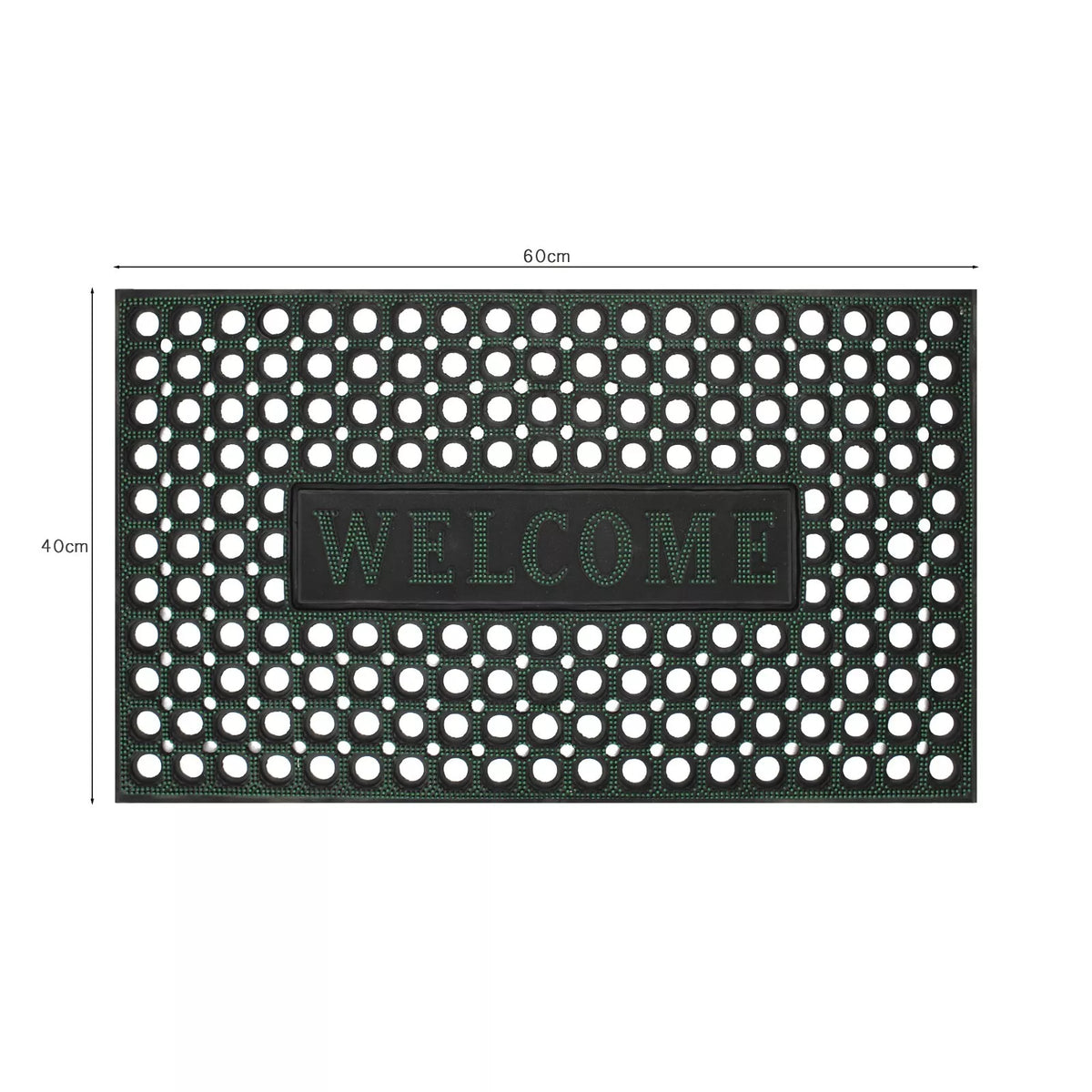Rubber Ring Welcome Mats – Packs of 3, 5 or 10, 3 Shapes, Assorted Colours - photo 3
