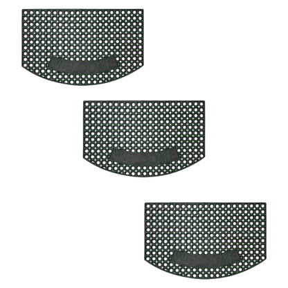 Rubber Ring Welcome Mats – Packs of 3, 5 or 10, 3 Shapes, Assorted Colours - Half-Moon, 80 x 50 cm, 3 Mats