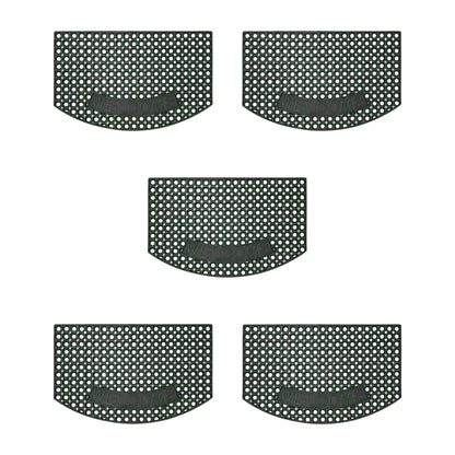 Rubber Ring Welcome Mats – Packs of 3, 5 or 10, 3 Shapes, Assorted Colours - Half-Moon, 80 x 50 cm, 5 Mats