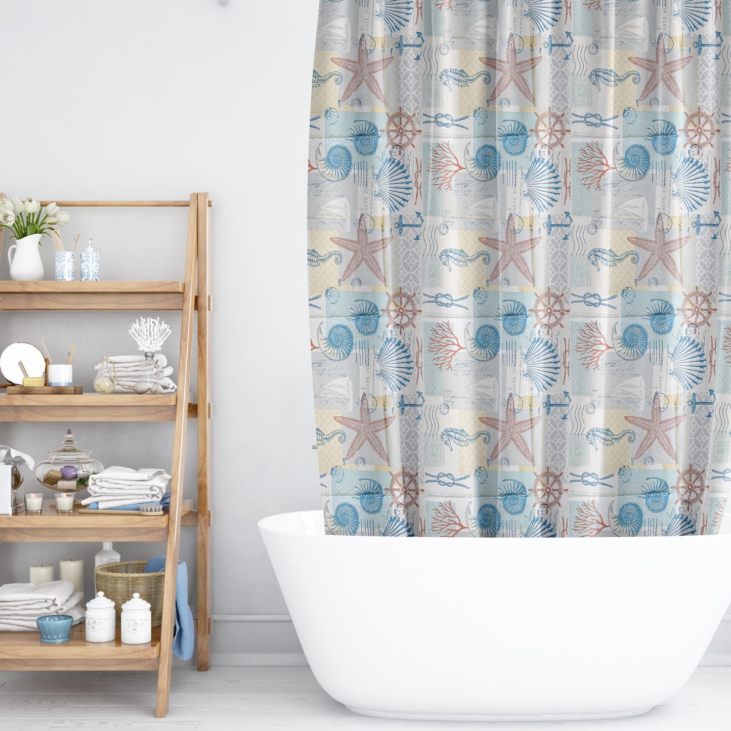 shower curtain rail and curtain | shower curtain with hooks | pattern shower curtain 