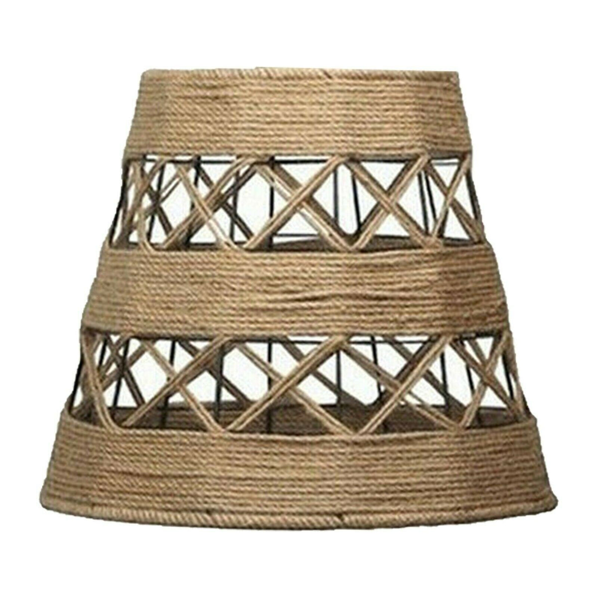 Hemp Rope Basket Lamp Shade 31 cm – Easy Fit with Reducer Ring