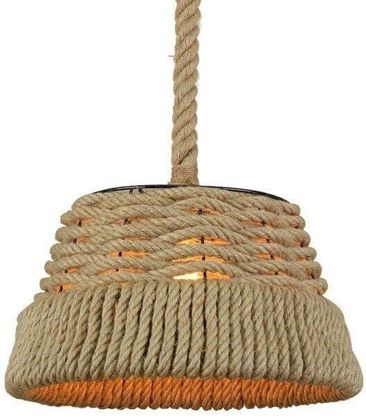 Hemp Rope Basket Lamp Shade – 38 cm, Easy Fit with Reducer Ring - photo 5
