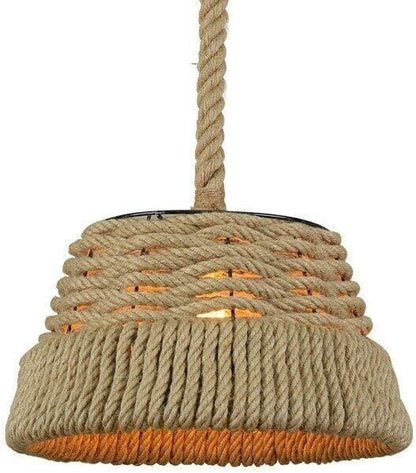 Hemp Rope Basket Lamp Shade – 38 cm, Easy Fit with Reducer Ring - photo 5