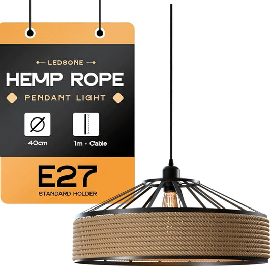 Hemp Lamp Shade - Hemp, 40 cm, Single
