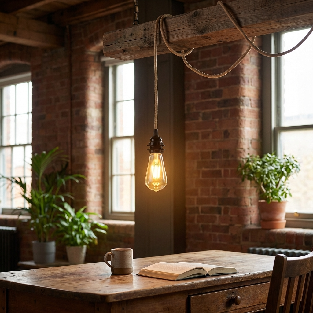 Plug-In Hemp Rope Pendant Light Kit – E27, On/Off Switch - photo 4