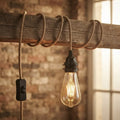 Plug-In Hemp Rope Pendant Light Kit – E27, On/Off Switch