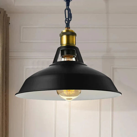 Hemp Rope Pendant Light – Brass Holder, Barn, Curvy or Wide Shades
