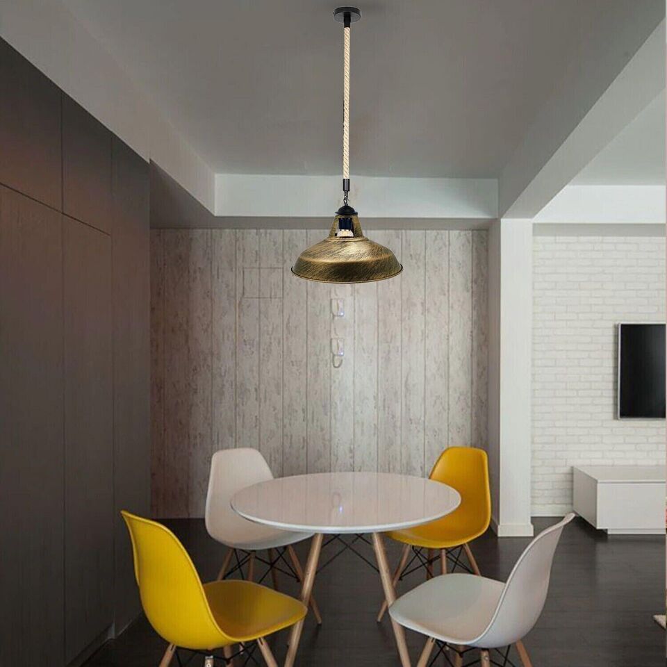 Hemp Rope Pendant Light – 30 cm Barn Shades, Cage or Cone, E27 - photo 2
