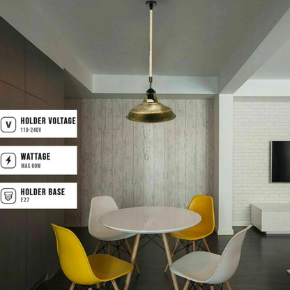 Hemp Rope Pendant Light – 30 cm Barn Shades, Cage or Cone, E27 - photo 4