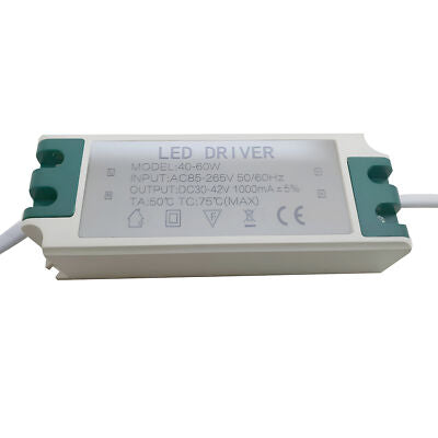 High Power LED Driver with DC Connector – 24W to 60W - 60W 1000mA, Single