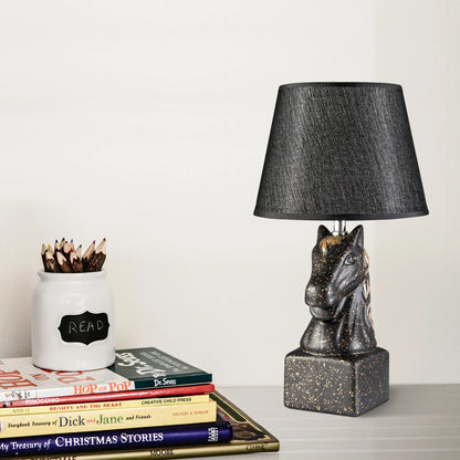 Horse Head Table Lamp with Linen Shade - photo 9