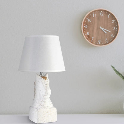 Horse Head Table Lamp with Linen Shade - photo 10