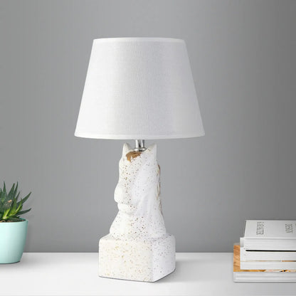 Horse Head Table Lamp with Linen Shade - photo 5