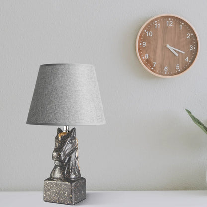 Horse Head Table Lamp with Linen Shade - photo 8