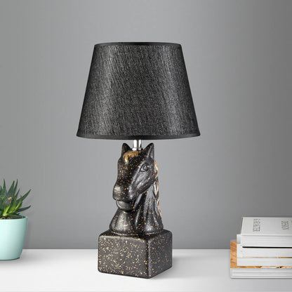 Horse Head Table Lamp with Linen Shade - photo 17