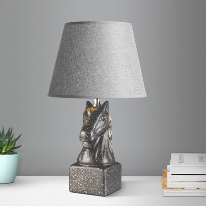 Horse Head Table Lamp with Linen Shade - photo 13