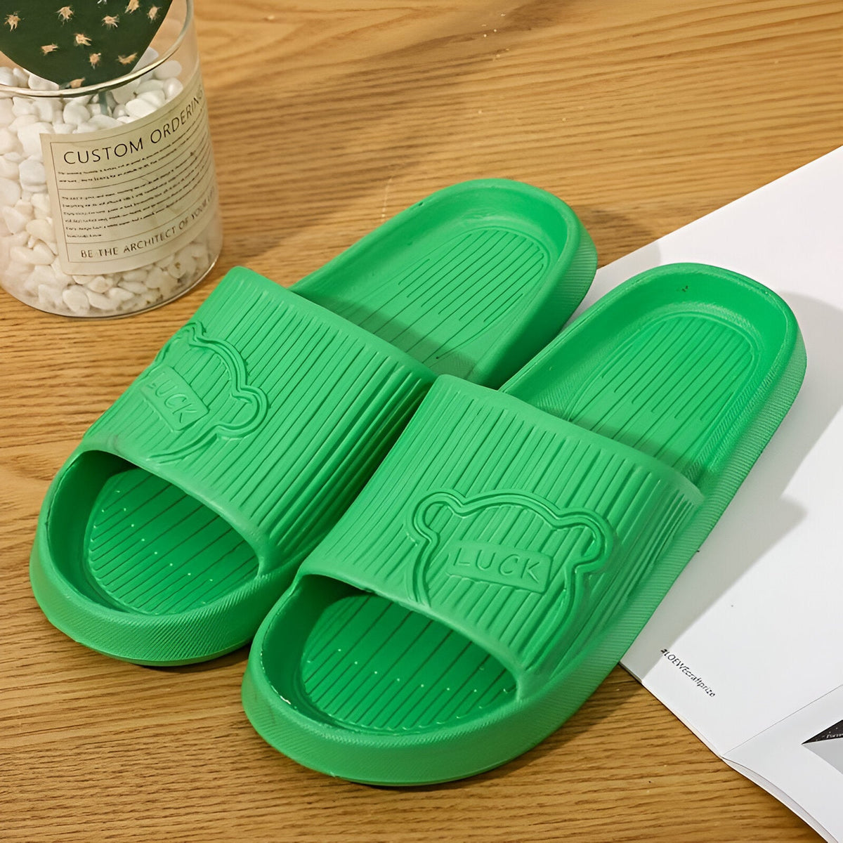 EVA Sliders for Men & Women – Non-Slip Sole, Black, Green, Mint or Pink - photo 3