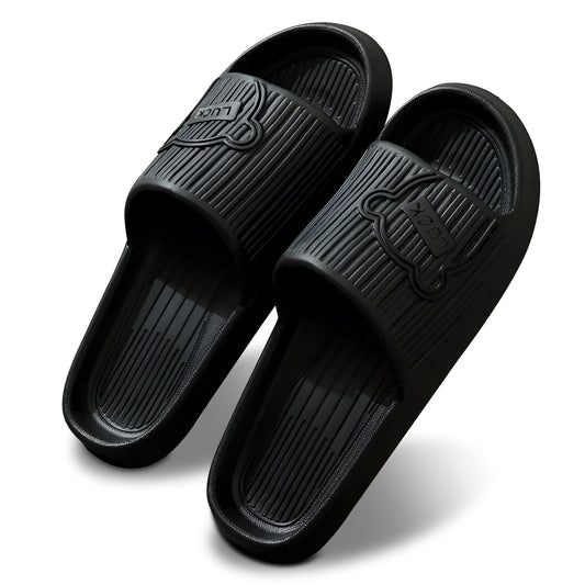 EVA Sliders for Men & Women – Non-Slip Sole, Black, Green, Mint or Pink - Black, 42-43